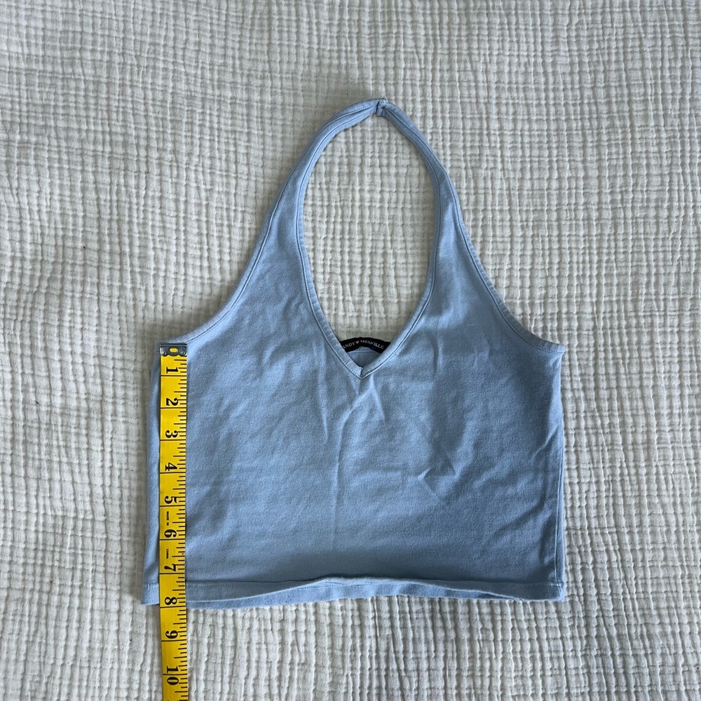 Brandy Melville Light Blue Halter Top - Picture 4 of 5